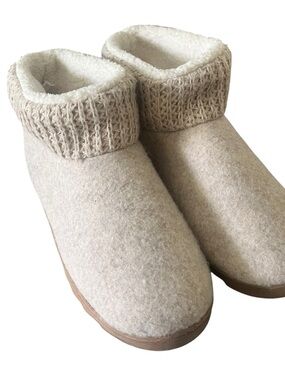 Women's Dearfoams Knit Cuff Fleece-Lined Mini-Bootie Size L 11-12